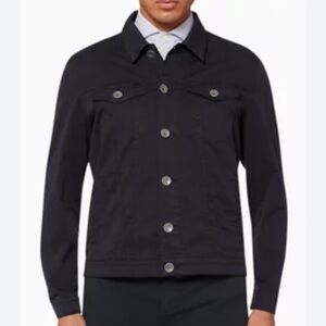 Eleventy Men's Dark Blue Cotton Trucker Jacket